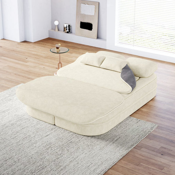 English Elm 75''2-In-1 Foldable Sofa - Versatile Convertible Sleeper & Lounge Bed With Soft Chenille Upholstery W834P317049