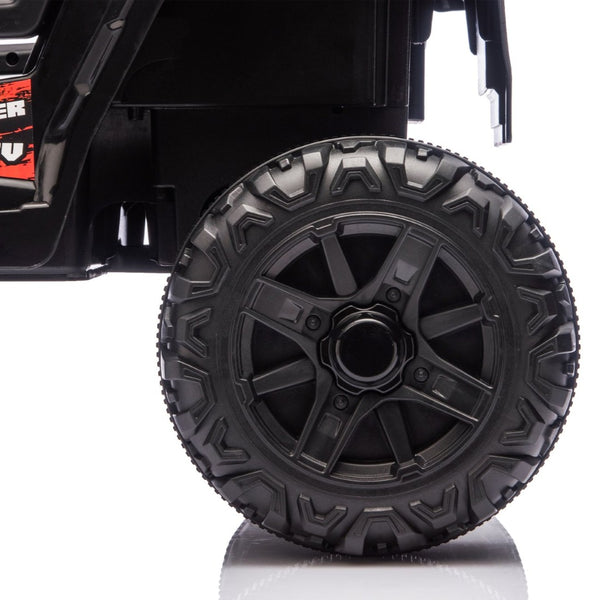 English Elm 12v Kids Electric Utv with 4-wheel Suspension Anti-collision Bar and 2-hour Battery Black W1578P343329