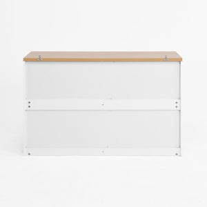 English Elm 6 Drawer Storage Cabinet with Slim 6-Drawer Dresser Design for Bedroom, Hallway & Small Spaces — Sturdy, Spacious Organizer White,Wood W409P225880