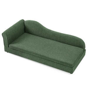 English Elm Oversized Linen Pet Sofa with Wave Backrest for Large Dogs in Modern Living Rooms W487P430330