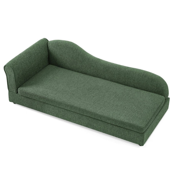 English Elm Oversized Linen Pet Sofa with Wave Backrest for Large Dogs in Modern Living Rooms W487P430330