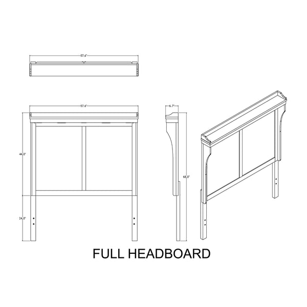 English Elm Augusta Solid Wood Full Bed with Lit Panel Headboard, Low Profile Design and Spacious Storage Drawers Beige+Brown 29.72 L x 20.67 W x 30.12 H B201S00393