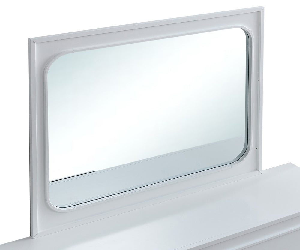 English Elm Milan Modern Bedroom Wall Mirror with Slim Low Profile Crisp Finish for Contemporary Spaces White B078P497946