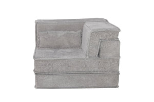 English Elm Compression Modular Floor Sofa Bed - Versatile, No Assembly, Soft Fleece, Memory Foam Loveseat, Light Grey W3723P377153