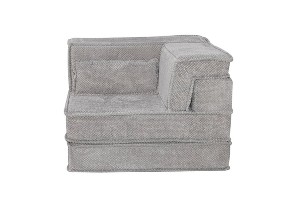 English Elm Compression Modular Floor Sofa Bed - Versatile, No Assembly, Soft Fleece, Memory Foam Loveseat, Light Grey W3723P377153