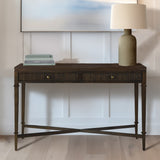 Martha Stewart Kenna Traditional Fluted 2-drawer Storage Console Table MT120-1191 Brown