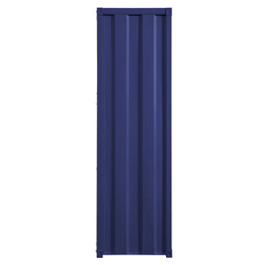 English Elm Blue Industrial Wardrobe with Full-Length Container Lock, Metal Frame, Shelf & Hanging Rod for Secure Stylish Storage B062P185731