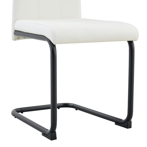 English Elm A Set of 2 Glam Faux Alligator Pvc Barstools with Crystal Buckle Detail Black,White W1512P491834