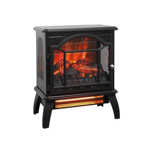 English Elm 18 Inch Infrared Quartz Freestanding Electric Fireplace Stove with 3d Flame Effect W1769112698