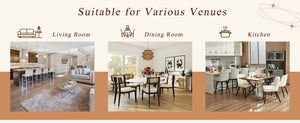 English Elm Modern Mdf Dining Table Seats Six with U-shaped Legs for Minimalist Interiors Wood W1151S04163