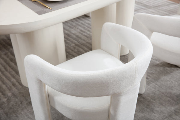 English Elm Dining Ergonomic Wood Dining Chairs Set of 2 with Lumbar Support, Fatigue Relief and Improved Circulation Beige W2100P198111