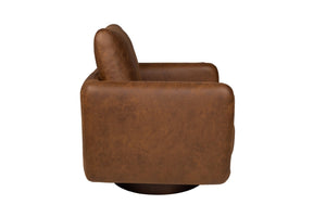English Elm 360-degree Swivel Boucle Accent Chair with Sculptural Frame for Modern Living Rooms B089P416562