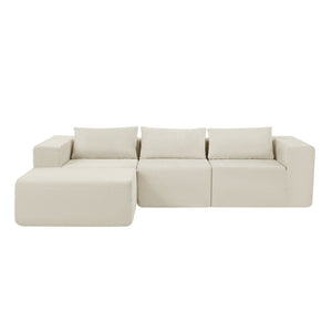 English Elm Christopher Knight Home® - 107" Compressed Sectional Sofas In Elegant Khaki - Modular Design, Cloud-Like Comfort & Durability! N771P346765V_N771P346766V