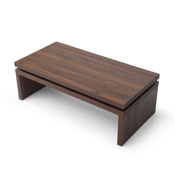 English Elm Wood Coffee Table Solid Fir Rectangular Design for Living Room Mid-century Farmhouse W1117P276603
