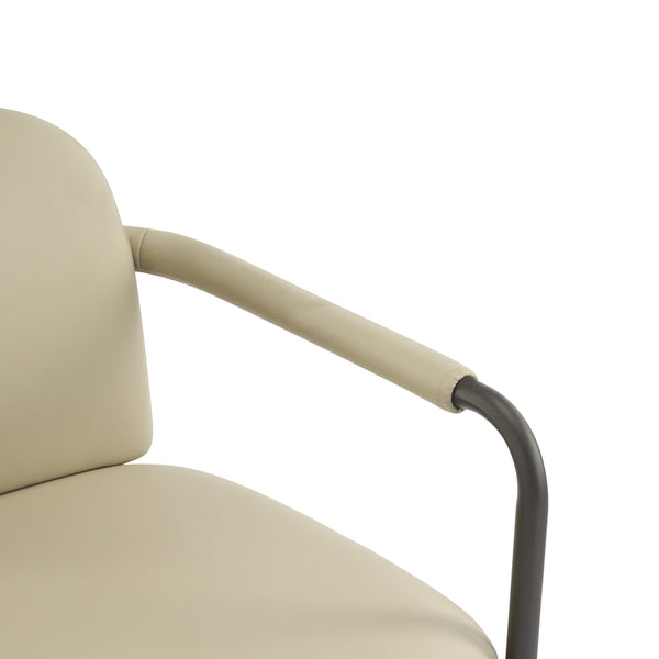 English Elm Christopher Knight Home® - Dinning modern iron-frame dining chair set of 2 with durable fabric seats, compact, stylish and sturdy Espresso,khaki N771P247180V