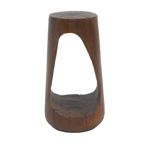 English Elm Christopher Knight Home® - Outdoor Hollow Design Side Table - Lightweight Concrete With Wood-Like Finish For Patio & Poolside Use N770P291496A