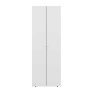 English Elm Home 2 Doors Closet System Armoire with Hanging Rod & Shelf, Compact 66.9" Tall White Storage Solution B200P350352