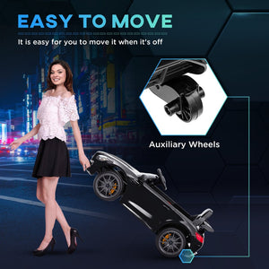 English Elm Qaba 12v Toddler Electric Motorcycle with Twist Throttle Rear Suspension Training Wheels Black W2225P249899