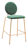 Odessa Counter Stool - Set of 2 Green & Gold 109805 Zuo Modern