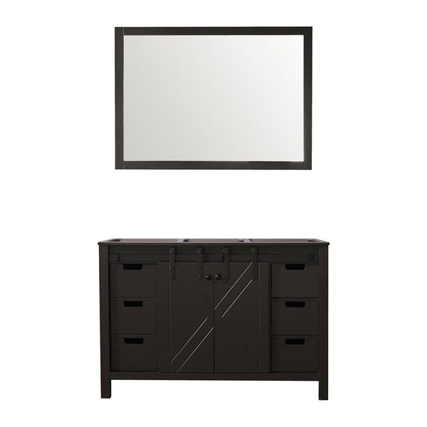 English Elm Brown Bath Vanity Set With Mirror - Elegant 48" Wood Design, Ample Storage & Easy Installation B2731S00528
