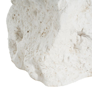 English Elm Christopher Knight Home® - Talia Magnesium Oxide Outdoor Side Table in White — Weather‑Resistant, Textured Stone Look, Versatile N775P300887W