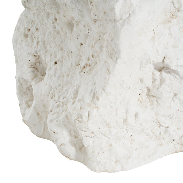 English Elm Christopher Knight Home® - Talia Magnesium Oxide Outdoor Side Table in White — Weather‑Resistant, Textured Stone Look, Versatile N775P300887W