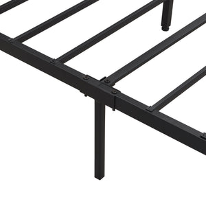 English Elm Full Size Metal Platform Bed with Wooden Headboard, LED Lights, USB Charging, 2 Drawers, 600 lb Capacity W2297P236951