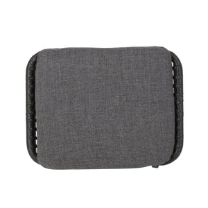 English Elm Christopher Knight Home® - Montana Faux Rattan Outdoor Ottoman Set of 2 with Water-Resistant Gray Cushions, Steel Frame Durable 65045.00GRY
