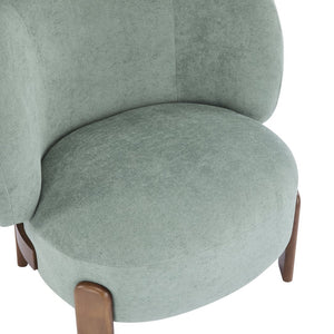 English Elm Christopher Knight Home® - Cozy Wingback Armchair with Plush Bouclé Upholstery, Solid Wood Legs, Ergonomic Support, Timeless Style Green 33.5 L x 25.5 W x 21.5 H N776P298155G