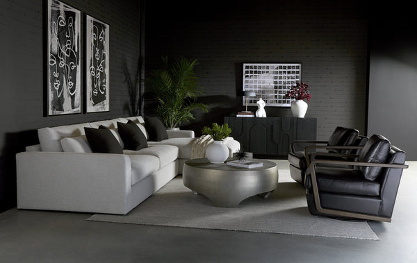 Sunpan Merrick Sofa Chaise - Stylish Comfort with Fully Upholstered Base, Modern Design for Any Space Right Arm Facing