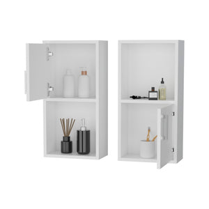 English Elm Dixie Wall Mounted Medicine Cabinet Set of Two with Open Shelf Bathroom Storage B128P460147