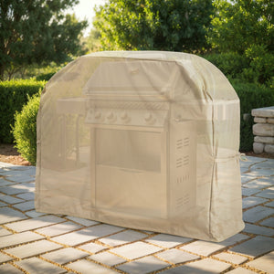 English Elm Christopher Knight Home® - SHIELD BBQ Grill Cover Beige - Reinforced Double-Stitch, Easy Access Handles, Weather-Resistant Patio Guard N775P230628B