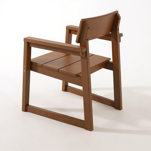 English Elm 5-Piece Hdpe Outdoor Dining Set – Eco-Friendly, All-Weather Patio Table & 4 Chairs For Compact Spaces W3566S00016