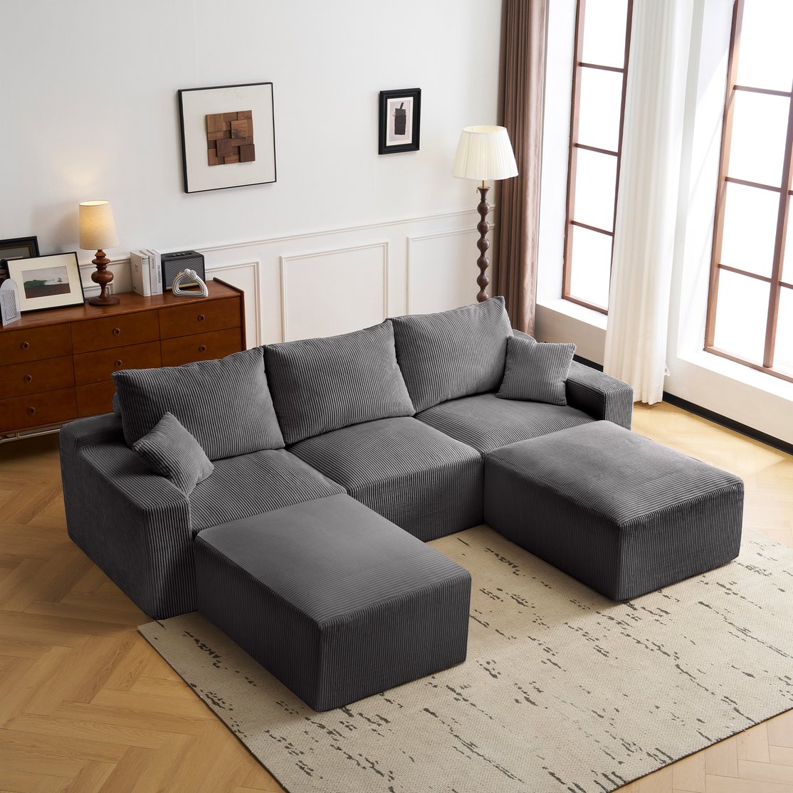 English Elm Sectional Sofa - Thumbnail 2