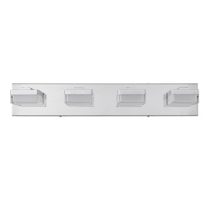 English Elm Modern Chrome Led Vanity Light - 4-Light Wall Sconce For Effortless Grooming & Stylish Decor W2312P374910