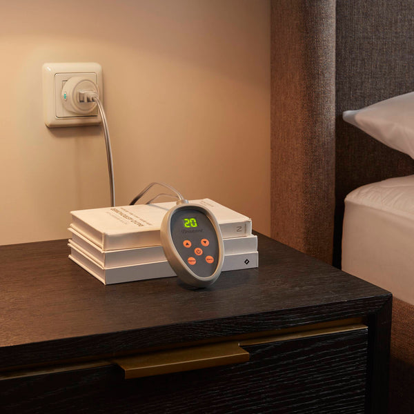 JLA Home Beautyrest - Cotton Heated Mattress Pad with Secure Comfort Tech, Fits 21" Deep, 20 Heat Levels, Machine Washable, 10hr Auto Shutoff, Hypoallergenic Comfort 75 L x 54 W x 0.8H BR55-0899