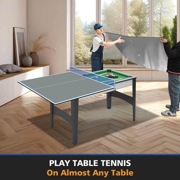 English Elm 6*3ft Foldable Mdf Ping Pong Conversion Top for Indoor Game Room Practice Grey W1408P318966