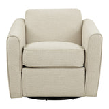 OSP Home Furnishings Cassie Swivel Arm Chair Linen