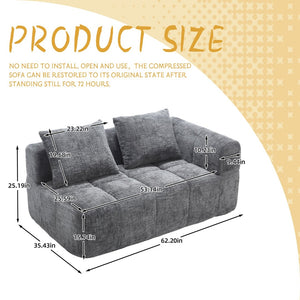 English Elm United Chenille Loveseat Sofa - Cozy Minimalist Modular Sleeper For Small Spaces & Modern Living W1568P255144-GIGA