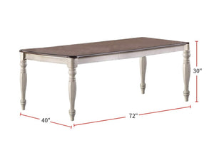 English Elm Transitional 9 Piece Oak Veneer Dining Set with Carved Chairs and Antique White Frame B011S01230