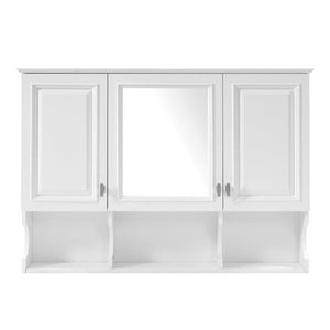 English Elm 3-in-1 Wall Mounted Bathroom Medicine Cabinet with Soft Close Mirror and Towel Bar White N710P358620K