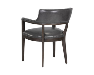 Sunpan Brylea Dining Armchair - Stylish Leather Accent Chair for Dining Room or Living Space Comfort Brown / Brentwood Charcoal Leather
