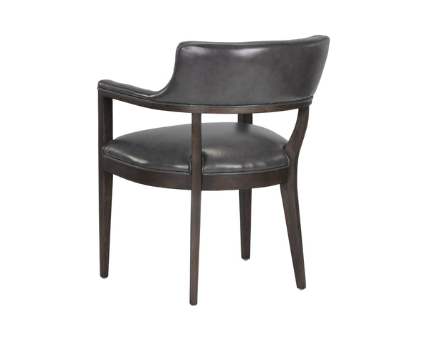 Sunpan Brylea Dining Armchair - Stylish Leather Accent Chair for Dining Room or Living Space Comfort Brown / Brentwood Charcoal Leather