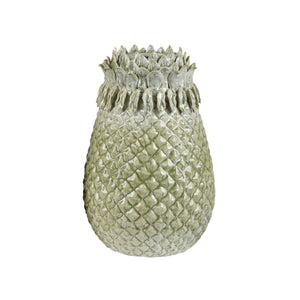 Crestview Collection 13.75"H Pineapple Ceramic Vase - Elegant Home Decor Accent For Stylish Arrangements & Gifts   Cvvsa1146l