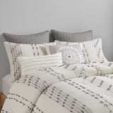 INK+IVY Kara  3 Piece Cotton Jacquard Comforter Set II10-1267 Ivory