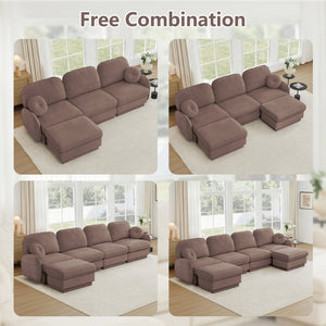 English Elm Chenille Cloud Loveseat with Quilted Back Cushions Deep Foam Seat Modern Living Room Sofa Rose Dust W714S01774