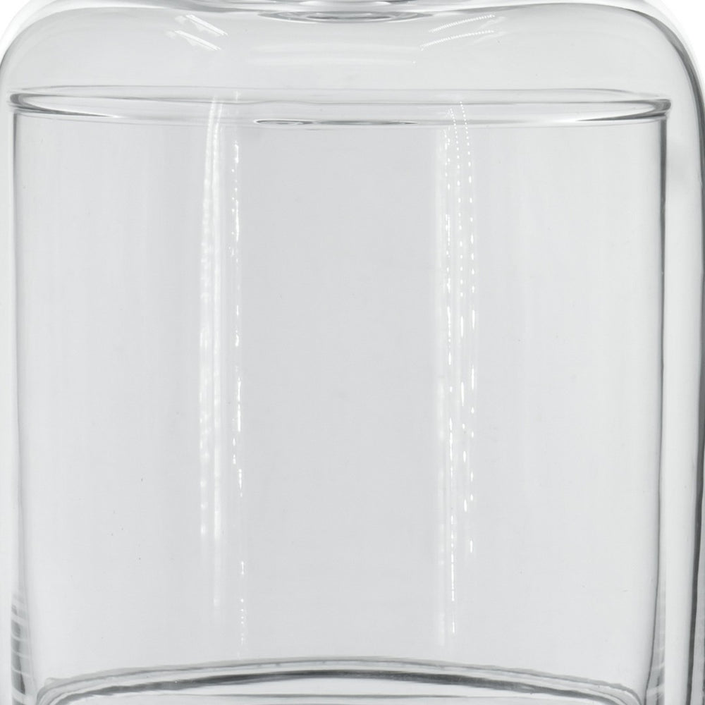 English Elm Set of 2 Clear Glass Dome Platters with Finial Lids for Elegant Tabletop Display B056P416814