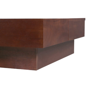 English Elm Christopher Knight Home® - ITALIAN Acacia Wood Retro Coffee Table with Storage Compartments, Brown & Black Midcentury Charm N770P270584B