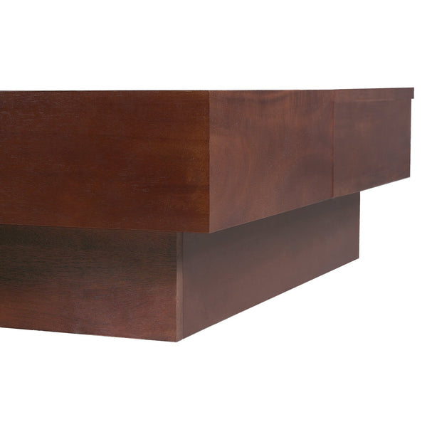 English Elm Christopher Knight Home® - ITALIAN Acacia Wood Retro Coffee Table with Storage Compartments, Brown & Black Midcentury Charm N770P270584B