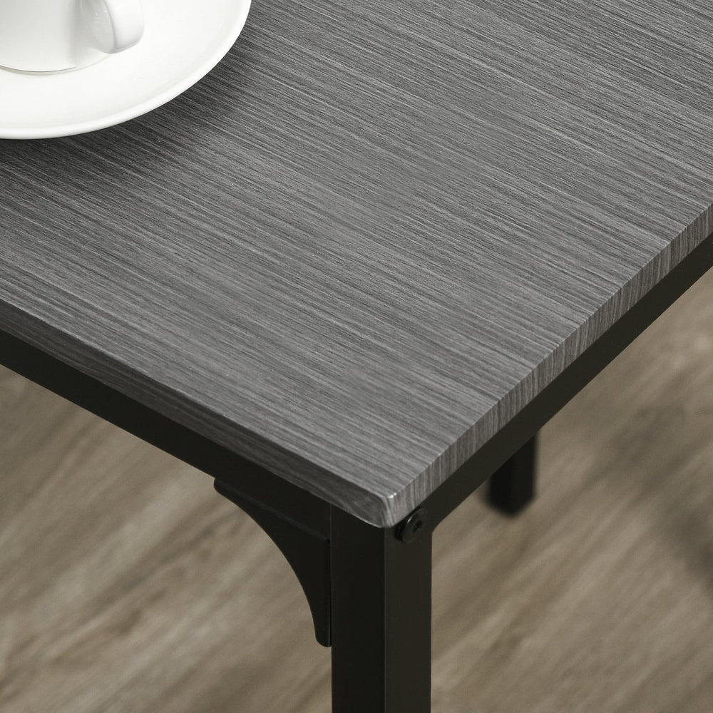 English Elm HOMCOM Industrial 3-Piece Bar Table Set for 2, Space-Saving Counter Height Dining with Stools W2225P200599